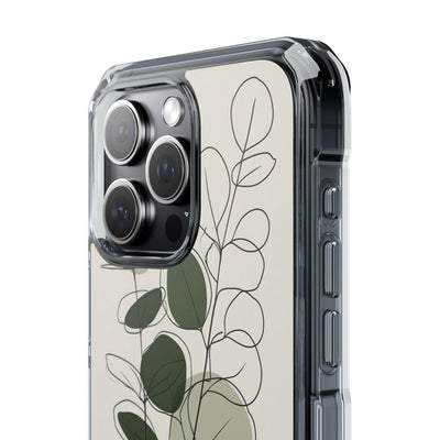 Green Impact MagSafe Phone Case for iPhone - Muted Eucalyptus Sketch