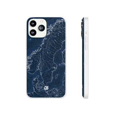 Nordic Contour Chart · Lite Phone Case for iPhone ·  Blue