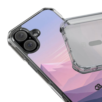 Alpine Twilight · Clear Impact Magnetic Phone Case for iPhone ·  Pink
