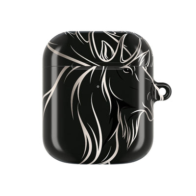 Nordic Moose Contour · Hard Case for AirPods & AirPods Pro · Black