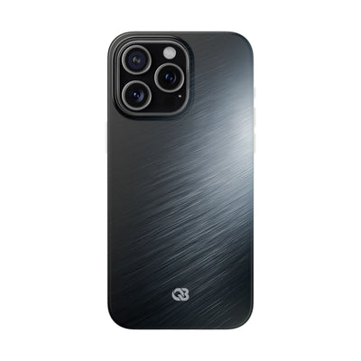 Grey Lite Phone Case for iPhone - Charcoal Brushed Steel