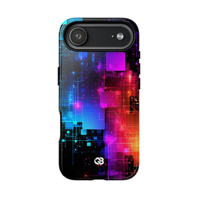 Spectral Circuit Grid · Tough Phone Case for iPhone · Black