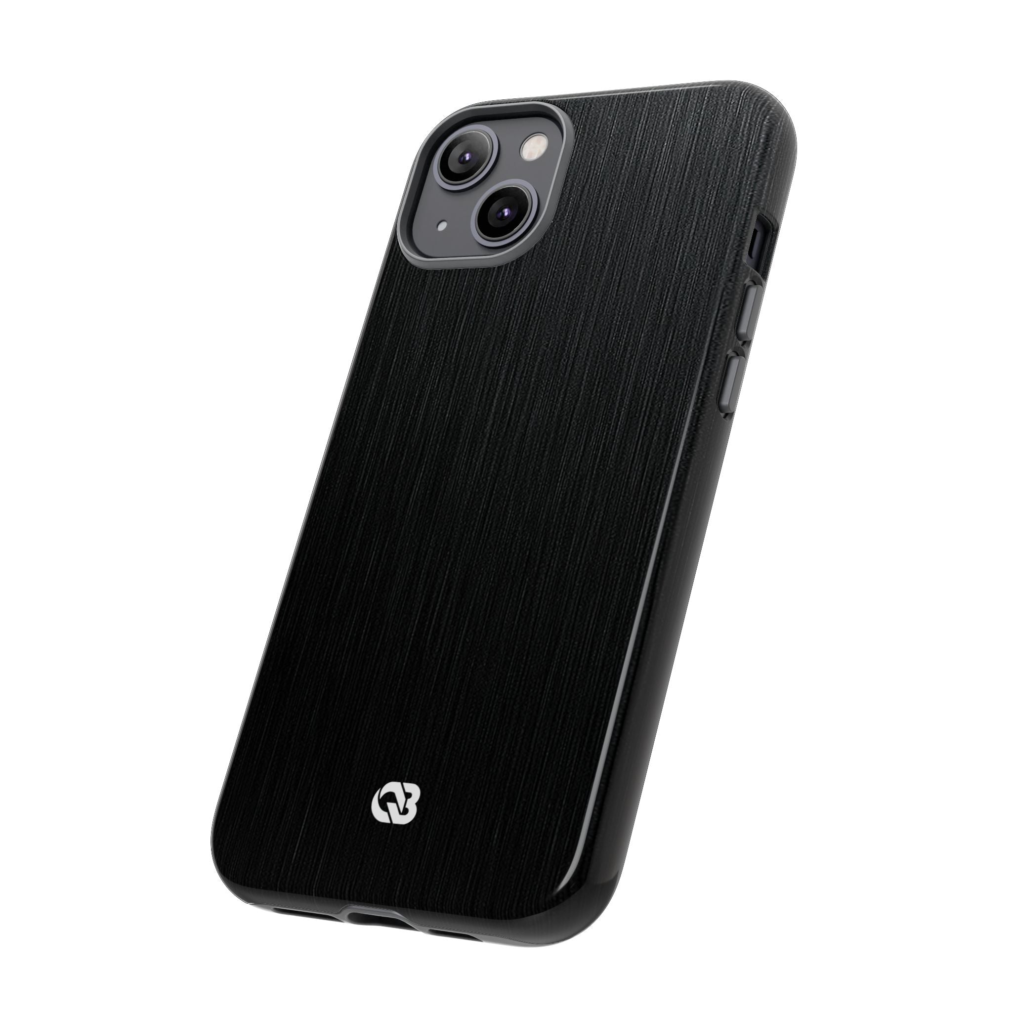 Black Tough Phone Case for iPhone - Brushed Obsidian Slate