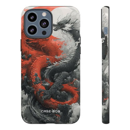 Twin Dragons Crimson iPhone 13 Pro Max Case - Tough