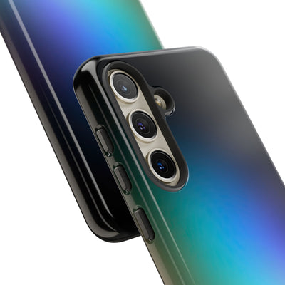 Black Tough Phone Case for Samsung - Electric Prism Grain