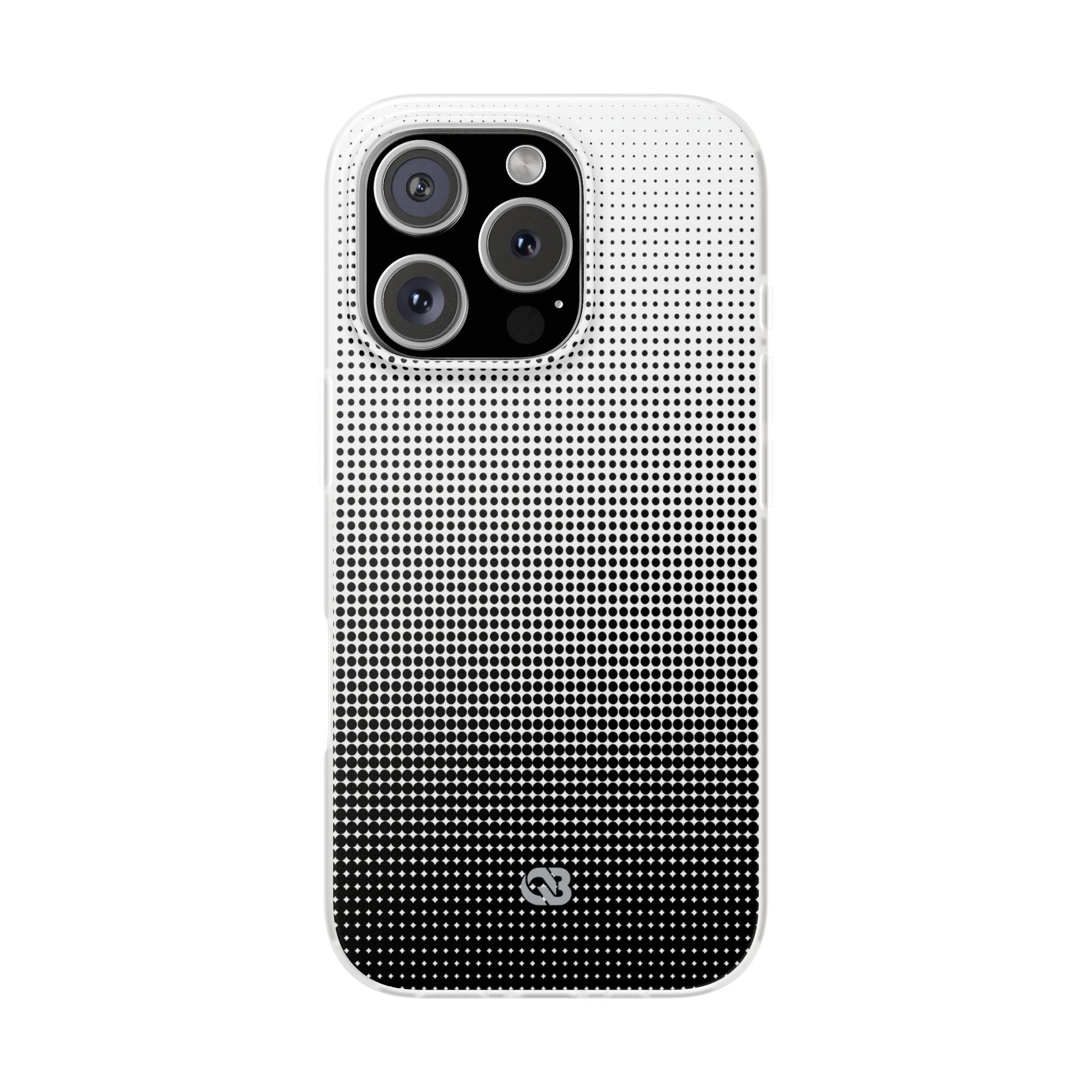 Black Lite Phone Case for iPhone - Obsidian Halftone Flux