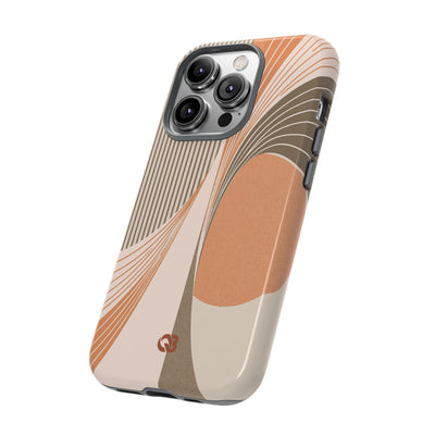 Orange Tough Phone Case for iPhone - Desert Arc Horizon