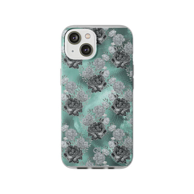 Frost Mint Floral · Soft Coque de téléphone pour iPhone