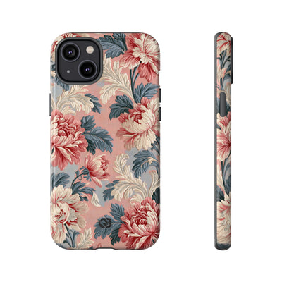 Blush Peony Jacquard · Tough Phone Case for iPhone · Pink