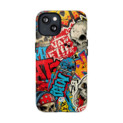 Skate Skull Riot · Tough 2.0 Magnetic Phone Case for iPhone · Red
