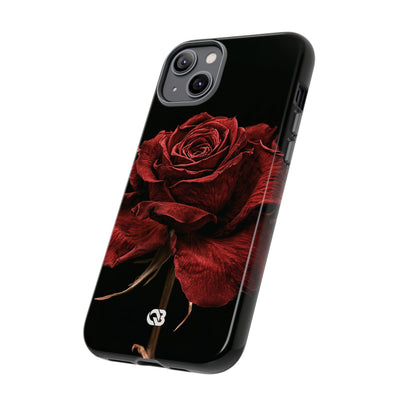 Crimson Noir Rose · Tough Phone Case for iPhone · Black