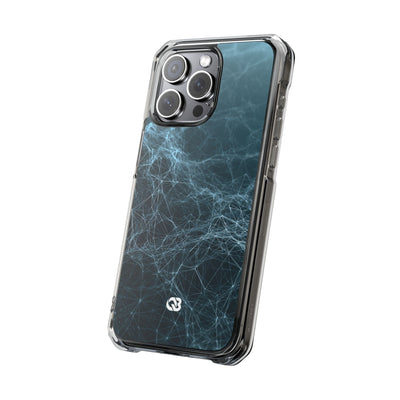 Teal Impact MagSafe Phone Case for iPhone - Arctic Neural Mesh