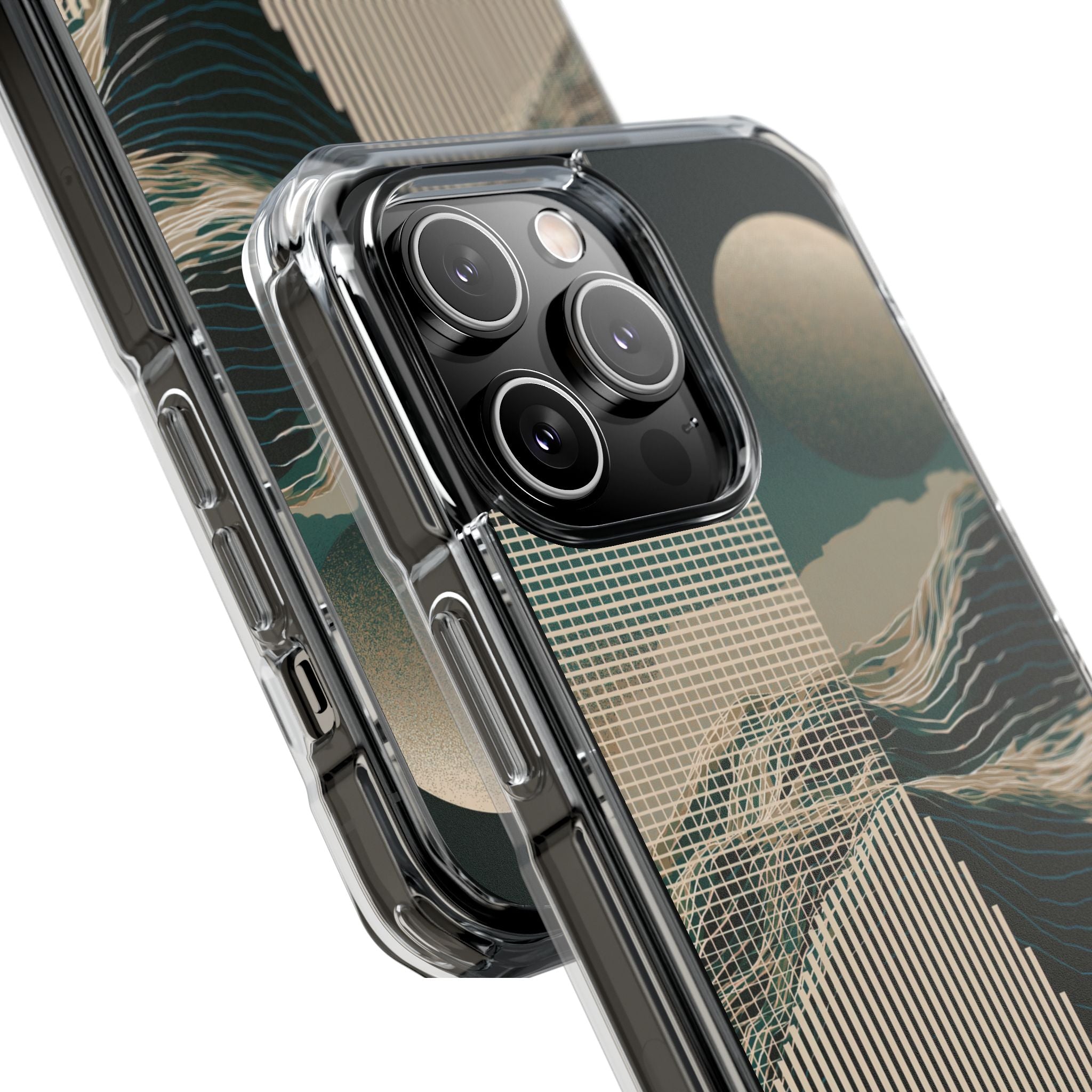 Green Impact MagSafe Phone Case for iPhone - Lunar Moss Topography