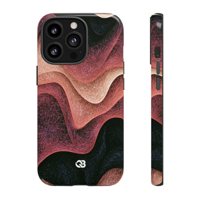 Rose Contour Waves · Tough Phone Case for iPhone · Pink