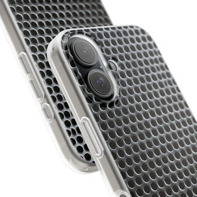 Brushed Perforated Steel · Lite Phone Case for iPhone ·  Silver