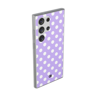 Lavender Polka Grid · Soft Phone Case for Samsung