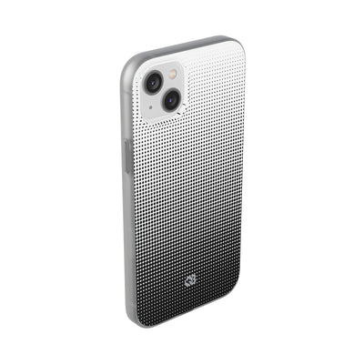 Black Lite Phone Case for iPhone - Obsidian Halftone Flux