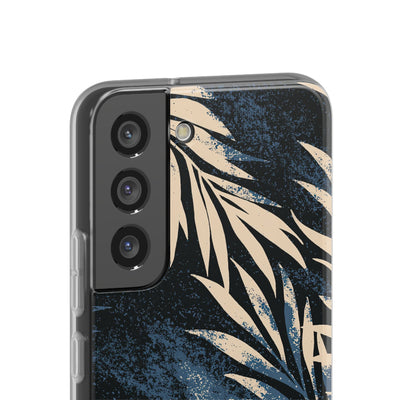 Blue Lite Phone Case for Samsung - Midnight Indigo Palm