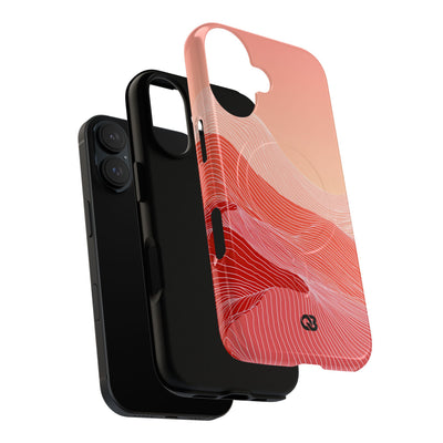 Red Tough 2.0 Magsafe Phone Case for iPhone - Crimson Ridge Contour