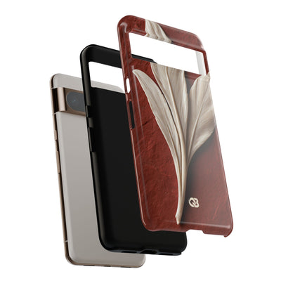 Carved Ivory Plume · Tough Phone Case for Pixel ·  Red