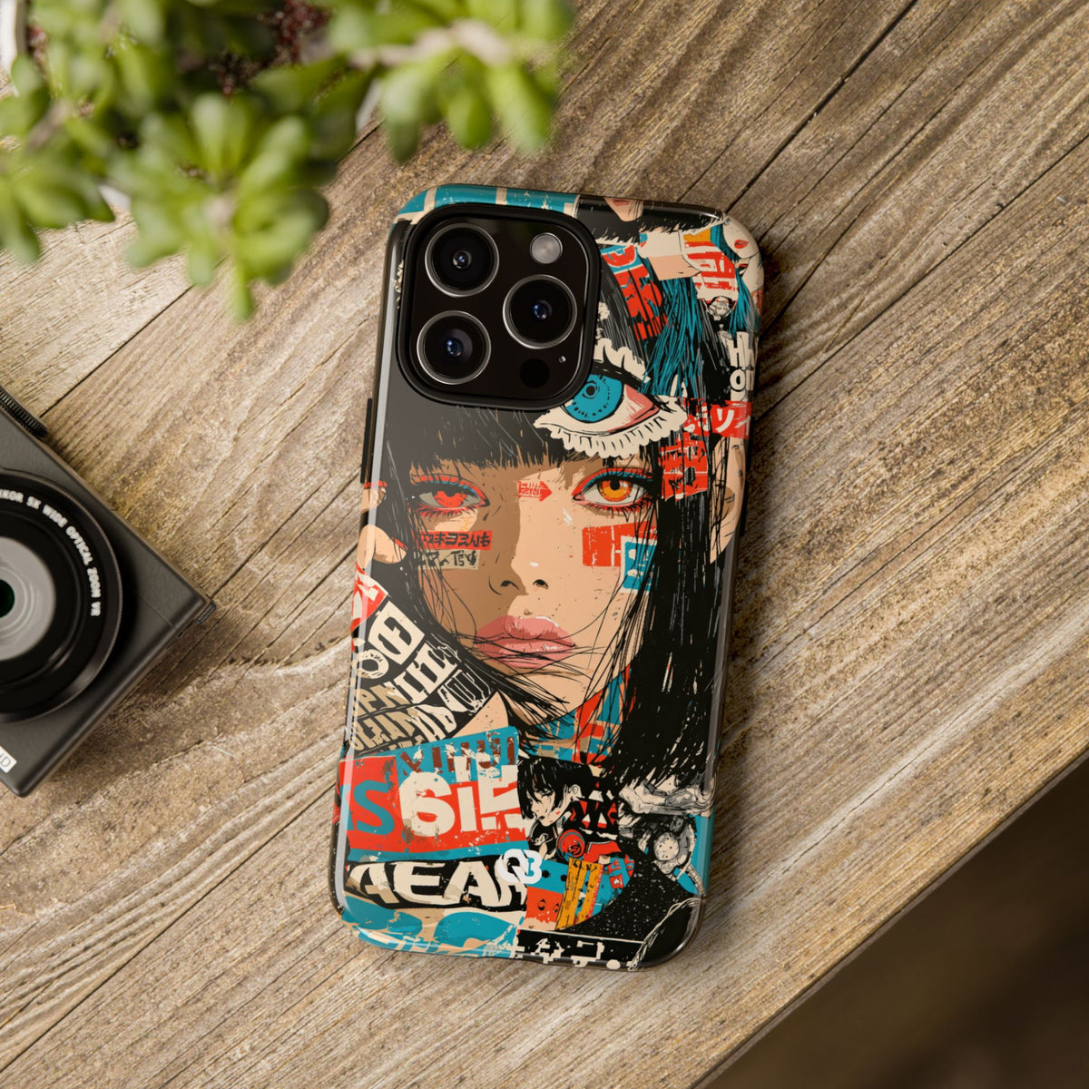 Shibuya Street Collage · Tough Phone Case for iPhone · Red