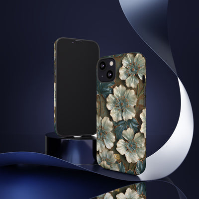 Gilded Blossom Reverie · Tough Phone Case for iPhone · Teal