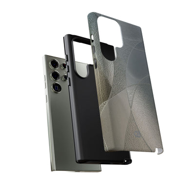 Silver Tough Phone Case for Samsung - Frosted Silver Mosaic
