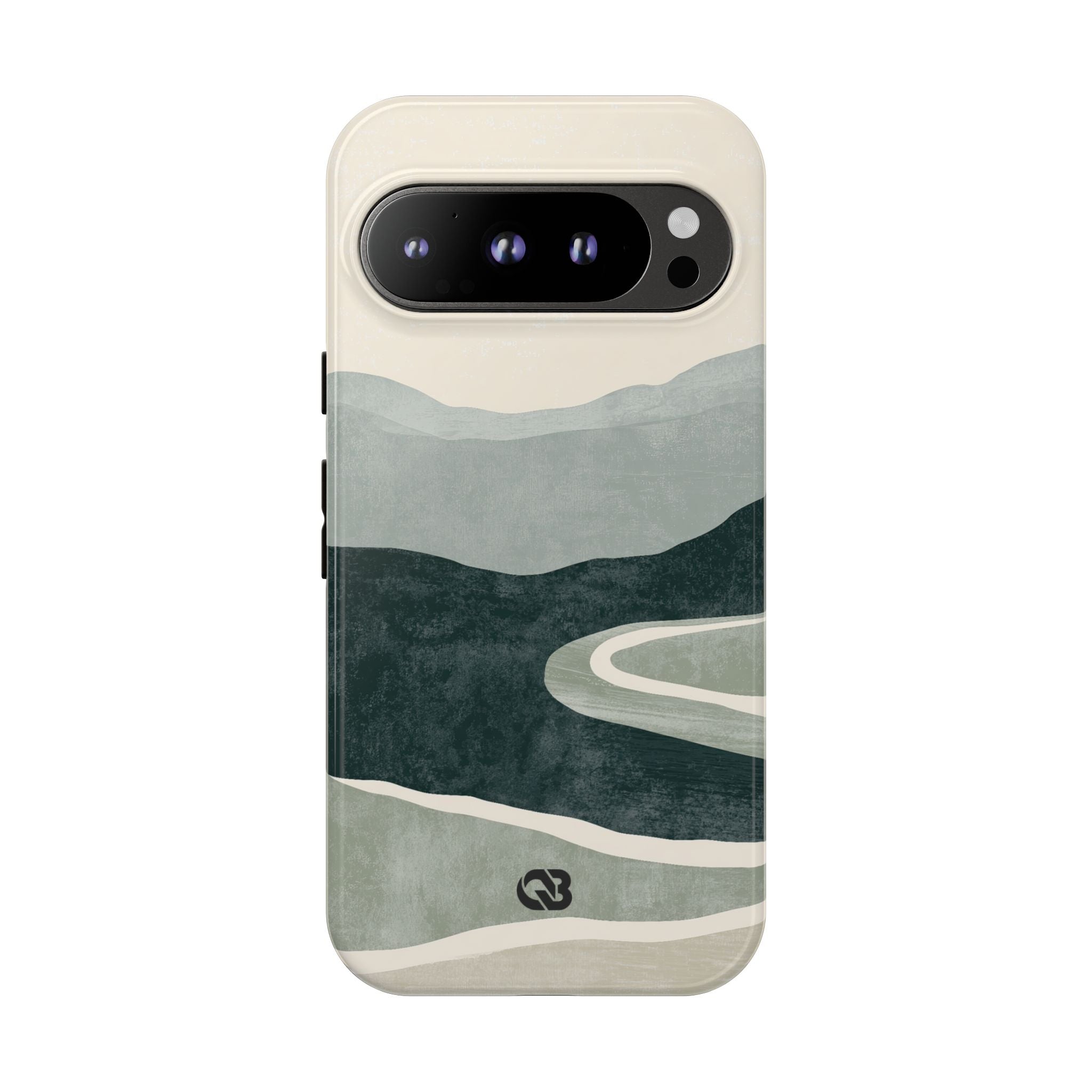 Green Tough Phone Case for Google Pixel - Misty Sage Valley