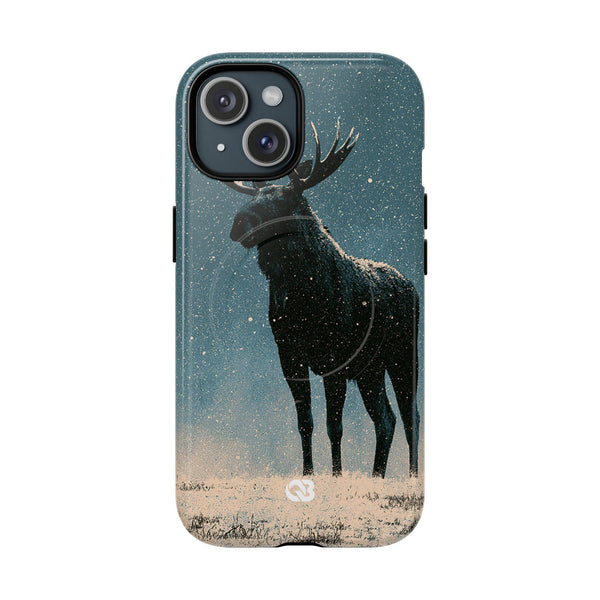Nordic Boreal Moose · Tough 2.0 Magnetic Phone Case for iPhone · Blue