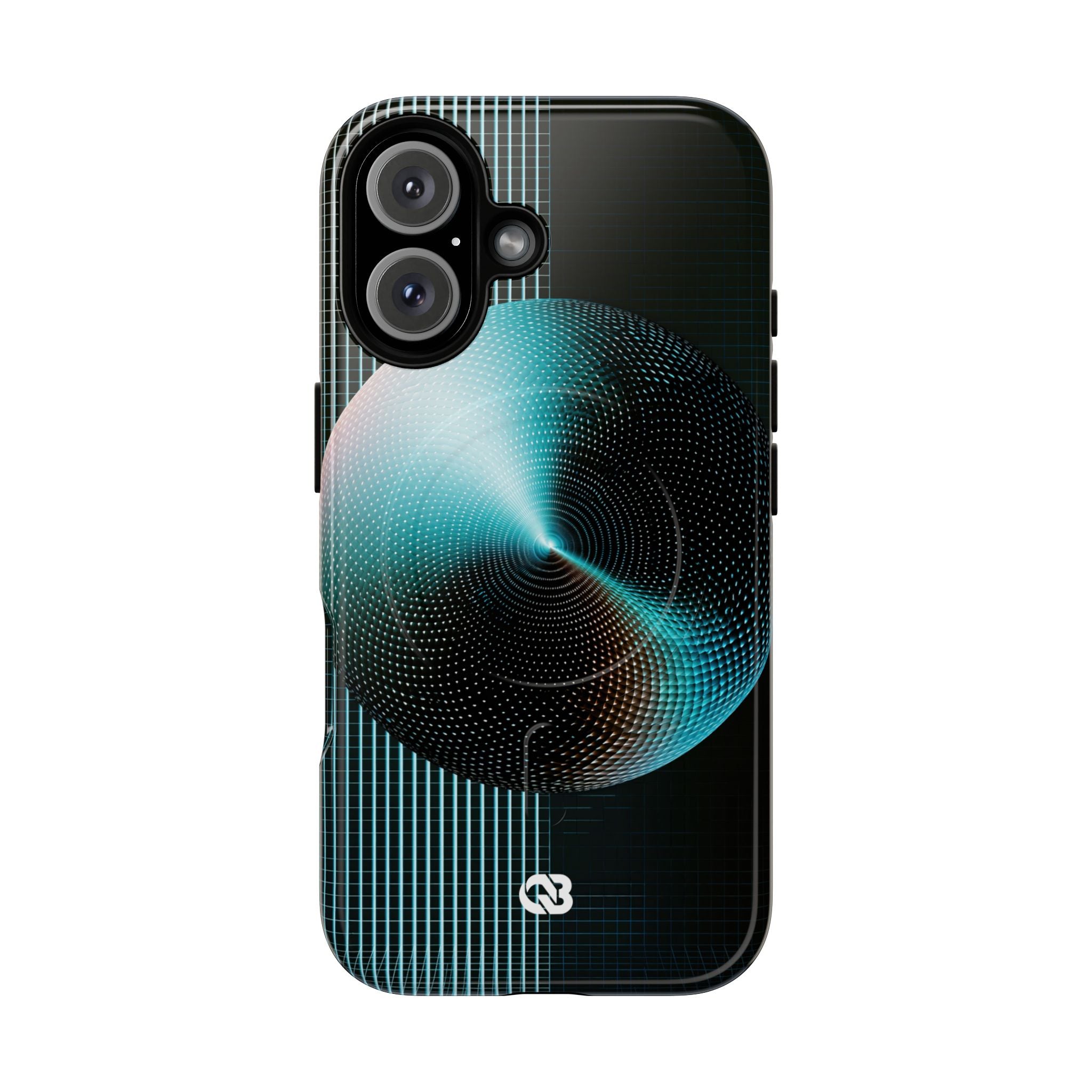 Blue Tough 2.0 Magsafe Phone Case for iPhone - Cyan Vector Sphere