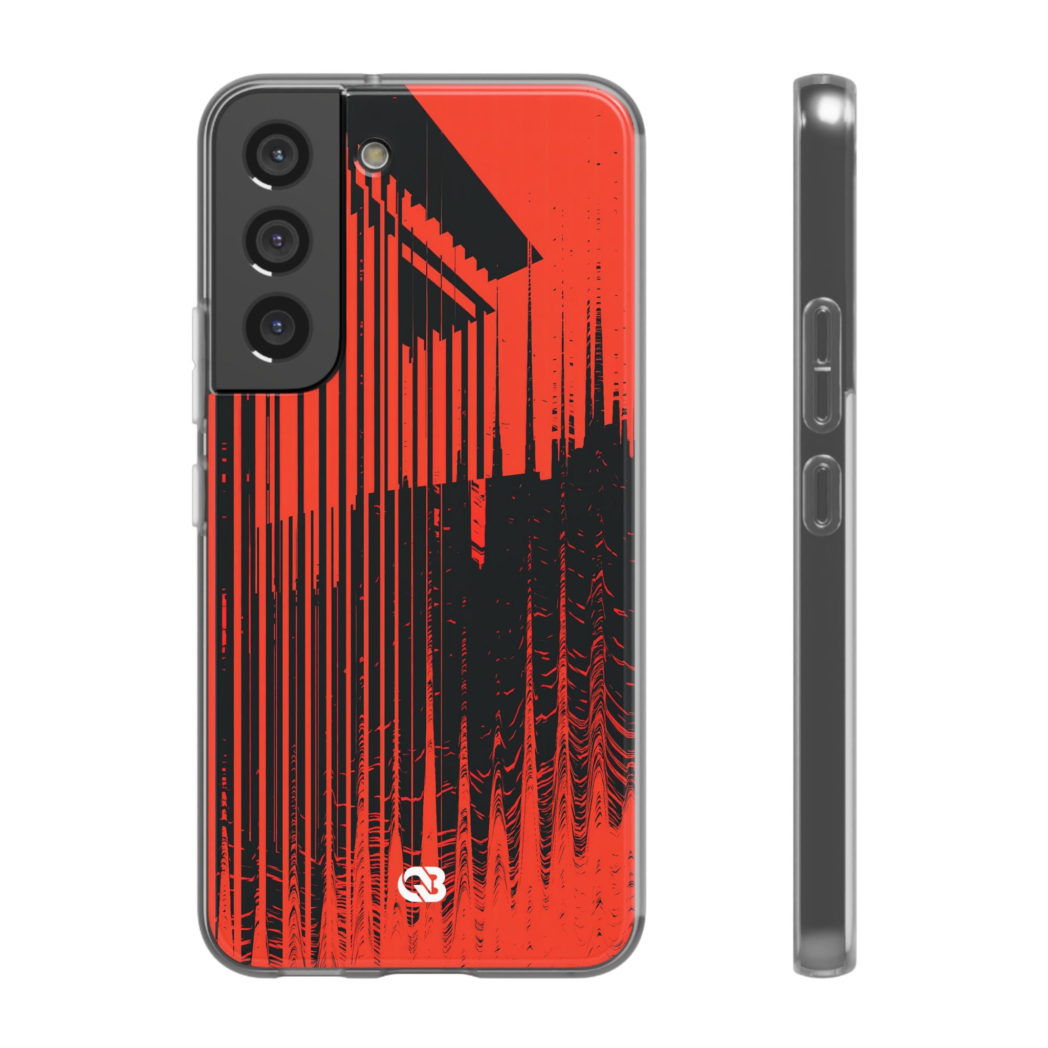 Red Lite Phone Case for Samsung - Crimson Brutalist Distortion