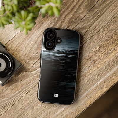 Black Tough Phone Case for iPhone - Frozen Signal Glitch