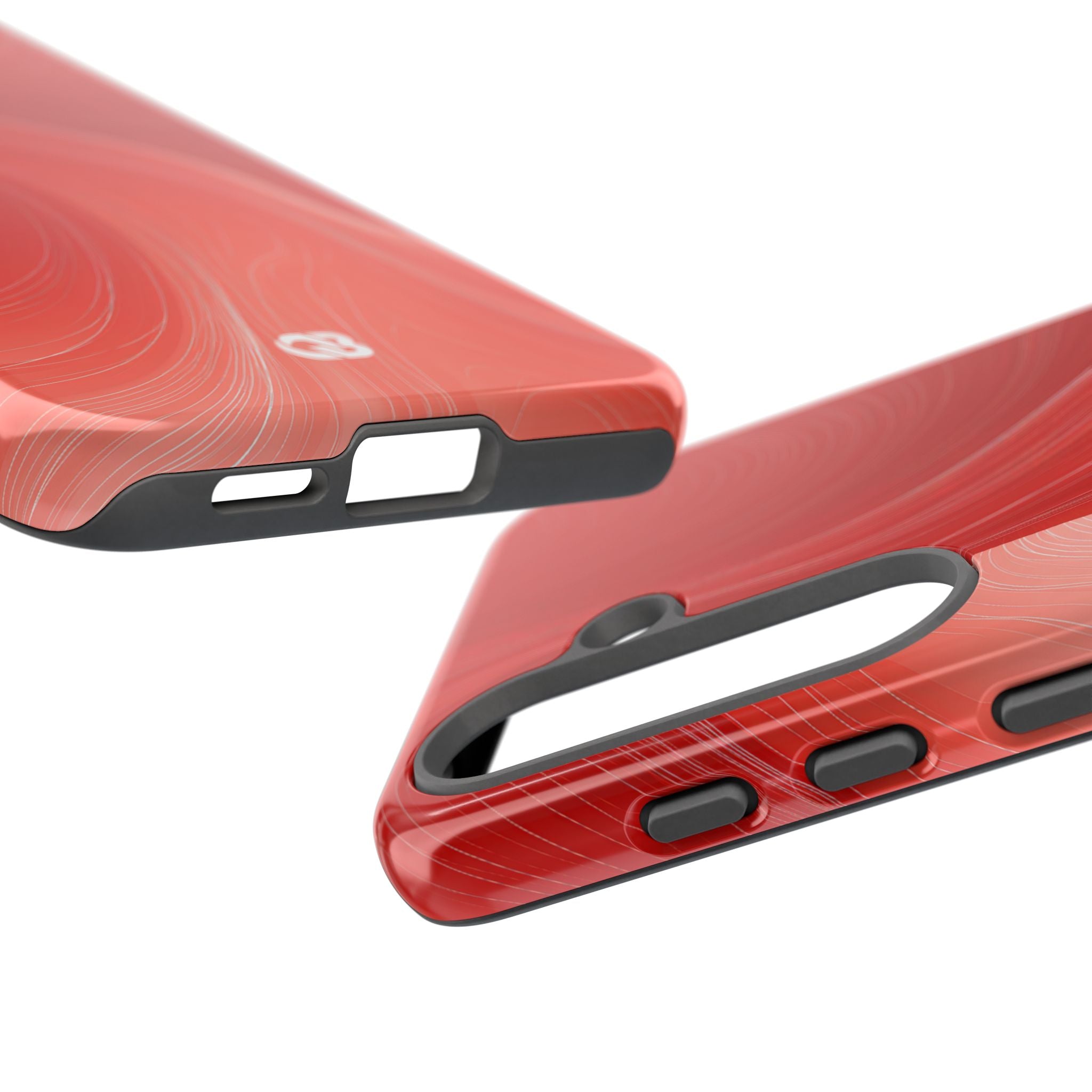 Red Tough Phone Case for Samsung - Crimson Silk Strands
