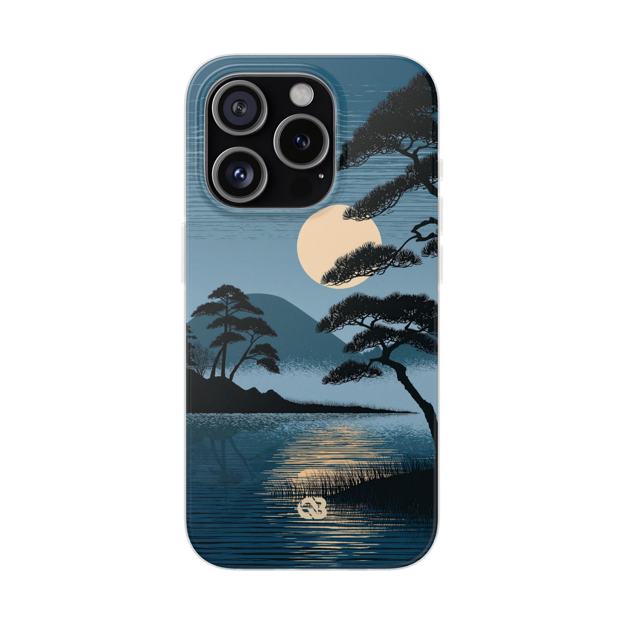 Blue Lite Phone Case for iPhone - Midnight Kyoto Pine