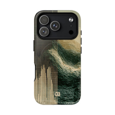 Beige Tough 2.0 Magsafe Phone Case for iPhone - Veridian Data Ridge