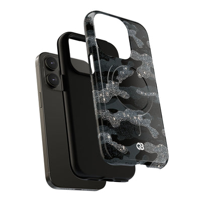 Glitter Shadow Camo · Tough 2.0 Magnetic Phone Case for iPhone · Black