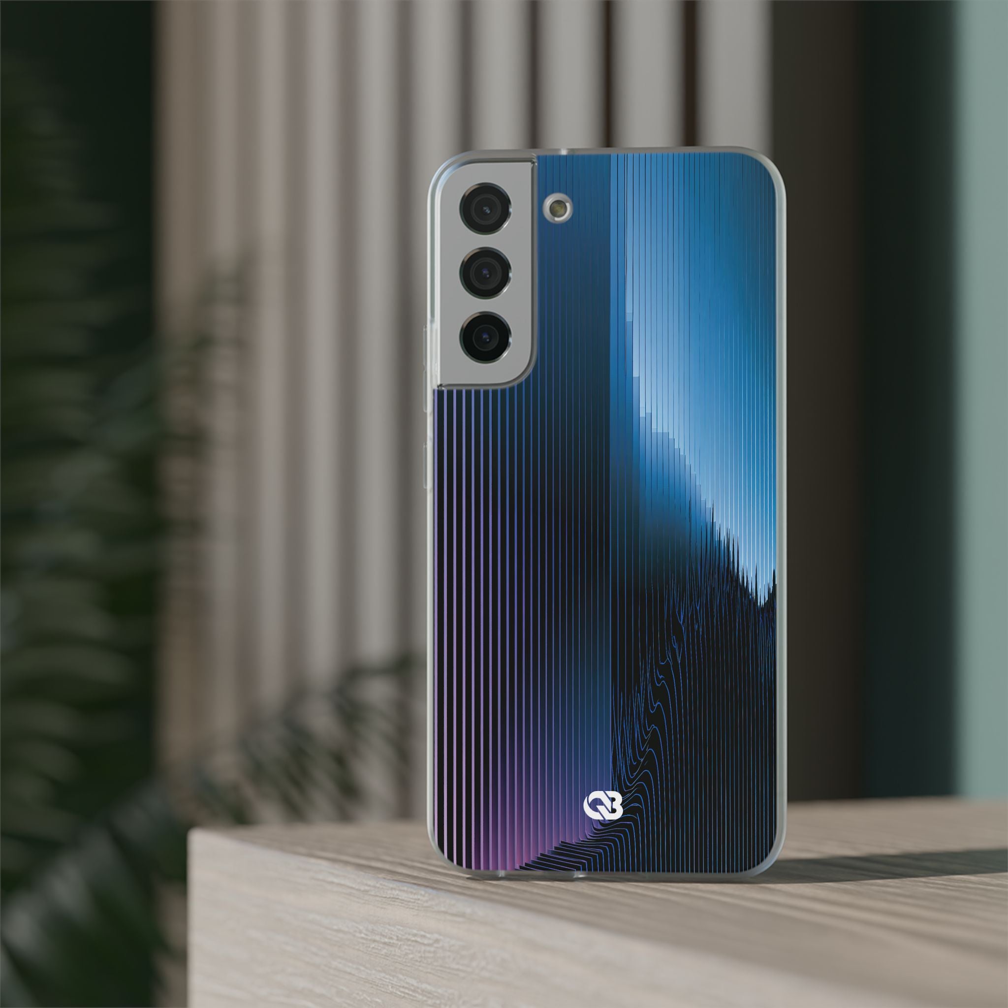 Blue Lite Phone Case for Samsung - Indigo Distortion Wave