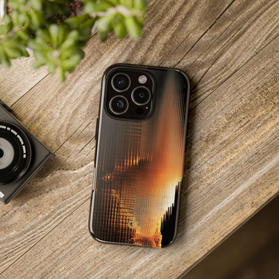 Luminous Grid · Tough Phone Case for iPhone · Black