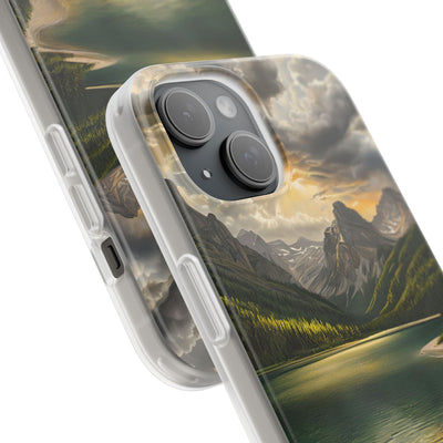 Gilded Mountain Lake · Soft Phone Case for iPhone