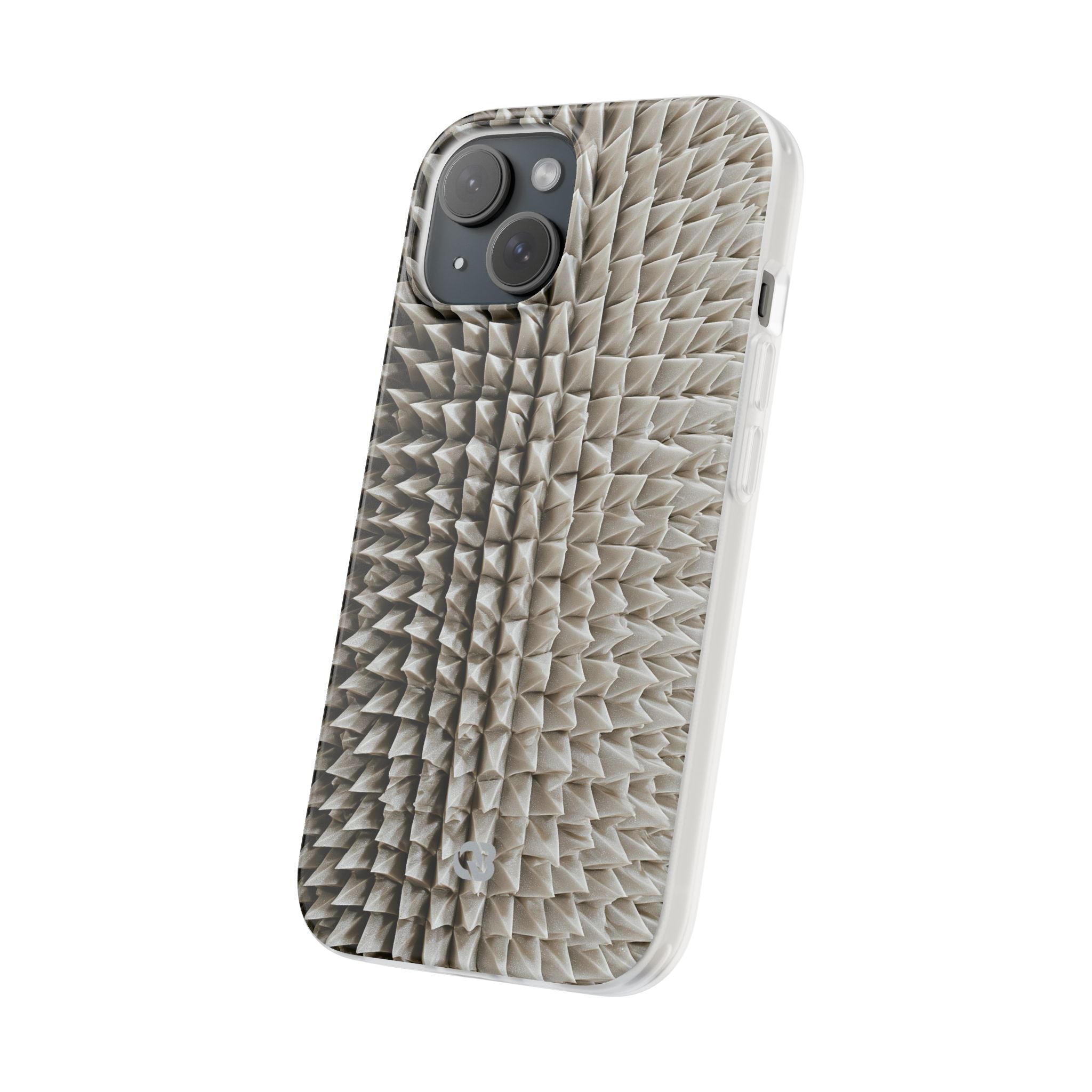 Beige Lite Phone Case for iPhone - Bone Spiked Grid