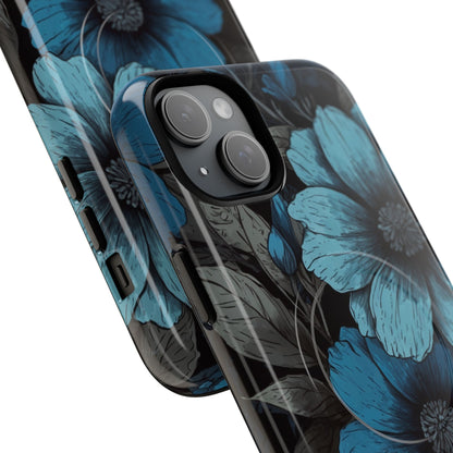 Blå Petal Radiance iPhone 15 Plus Cover - Tough+