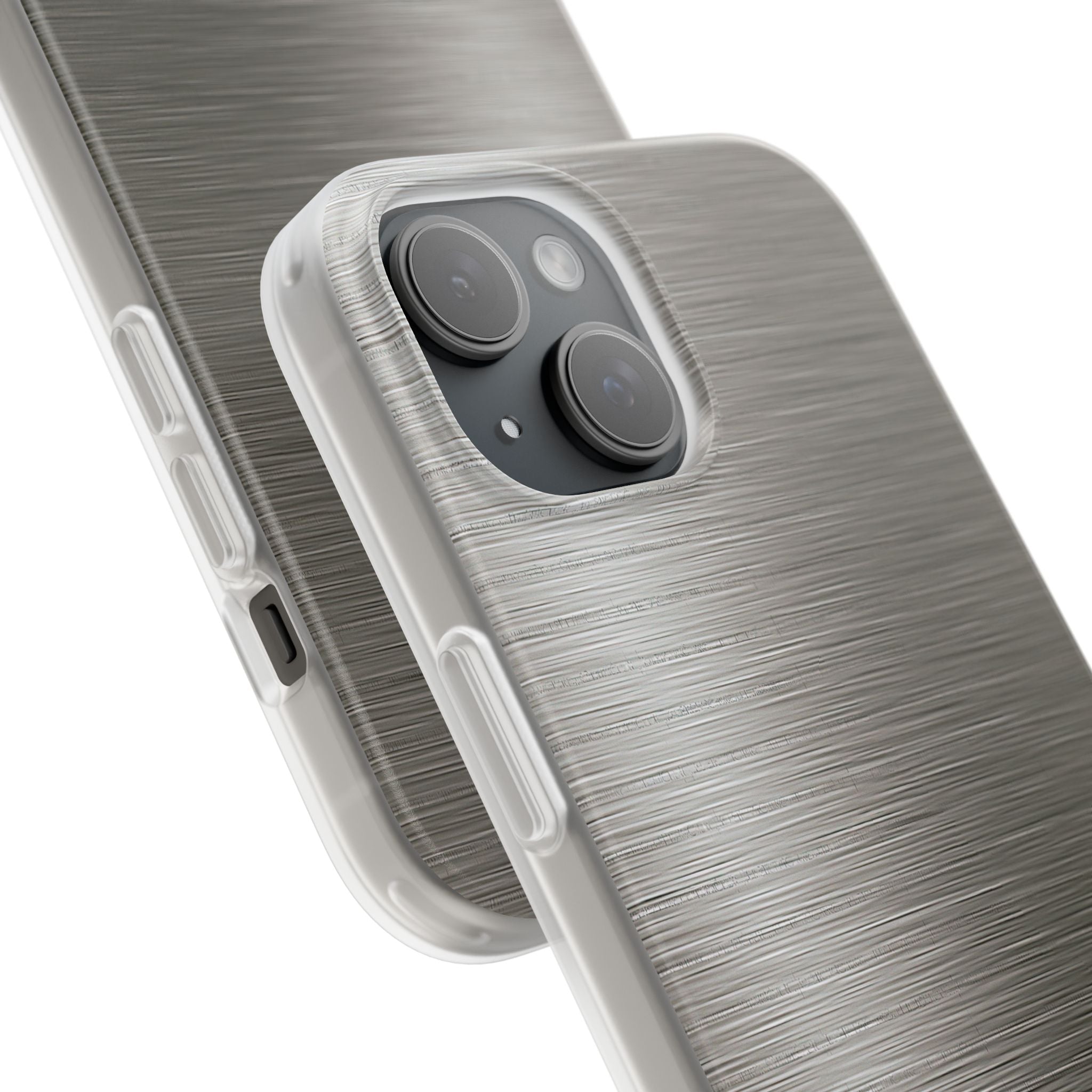 Grey Lite Phone Case for iPhone - Brushed Industrial Steel