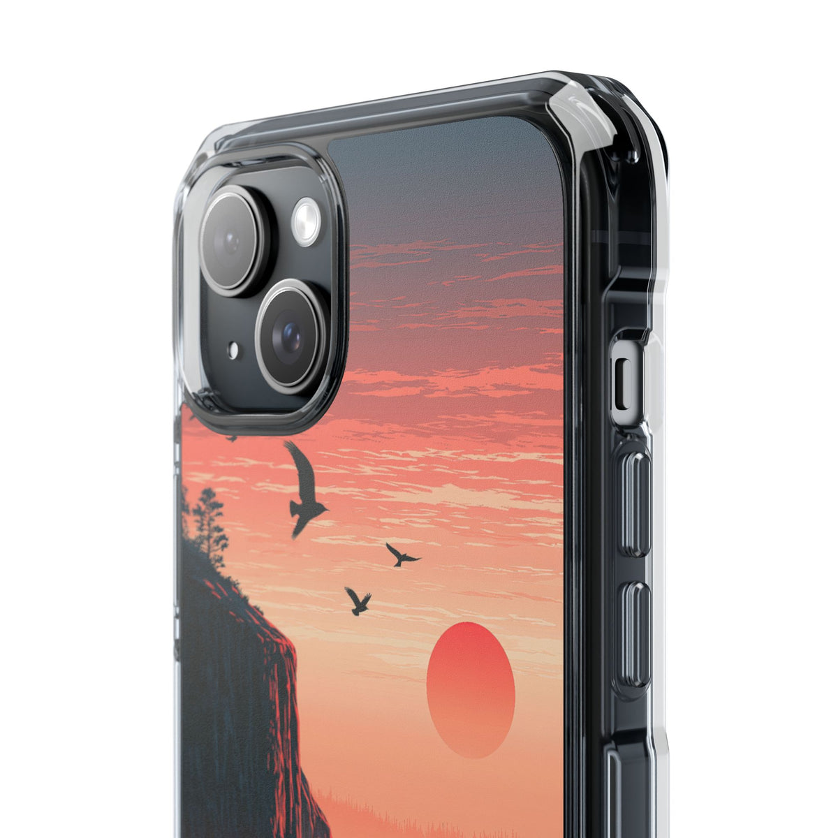 Canyon Dusk · Clear Impact Magnetic Phone Case for iPhone ·  Orange