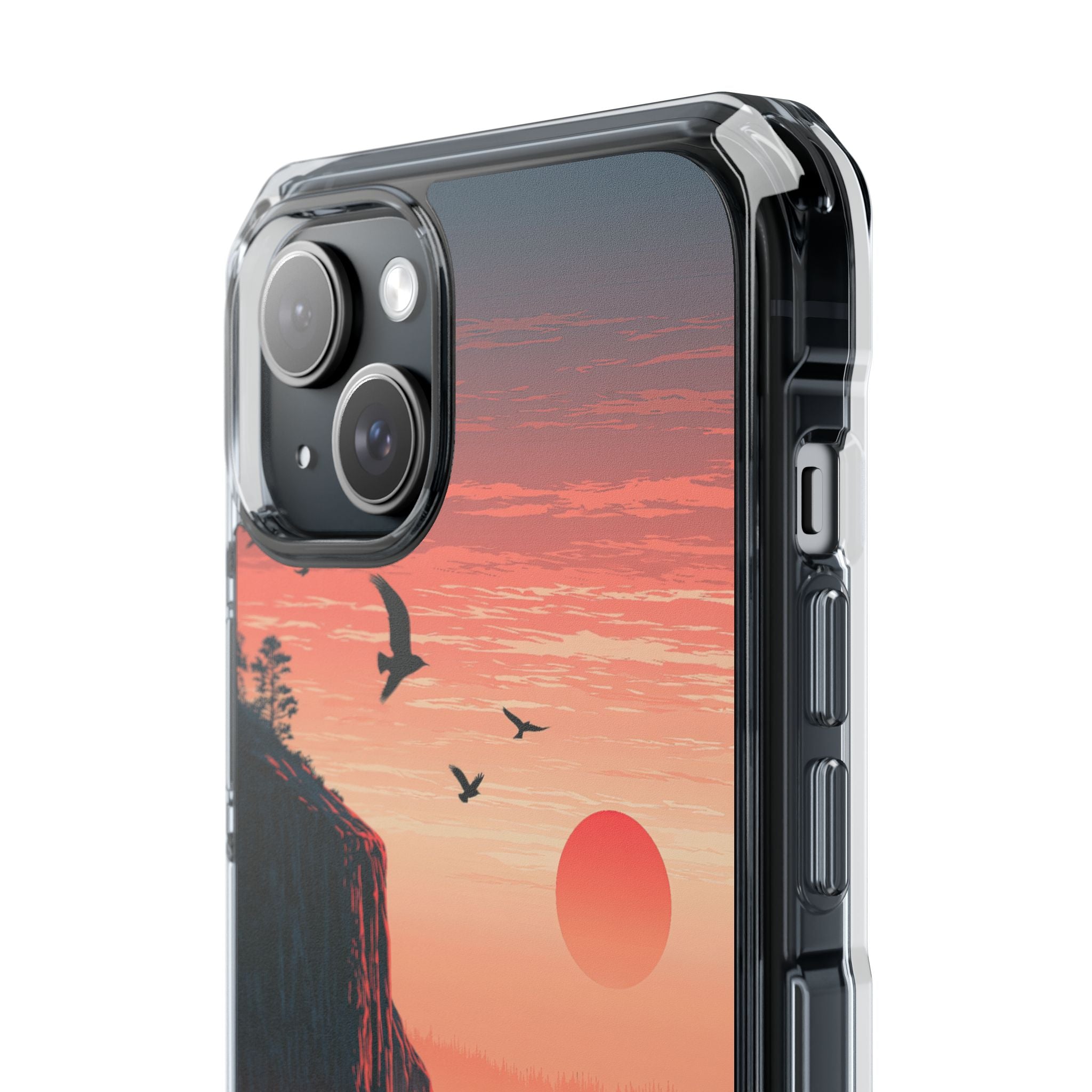Orange Impact MagSafe Phone Case for iPhone - Crimson Ridge Flight