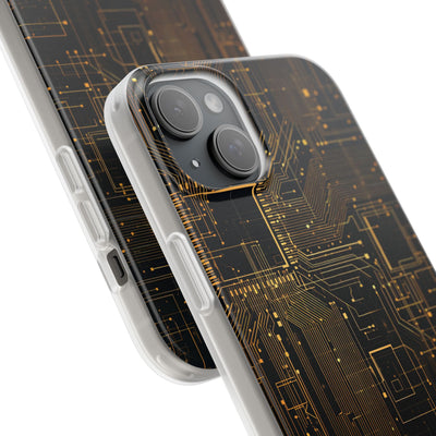Gold Lite Phone Case for iPhone - Amber Core Mainframe