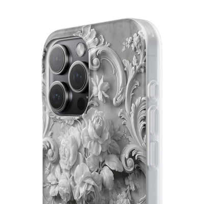 Rococo Marble Rose · Lite Phone Case for iPhone ·  White