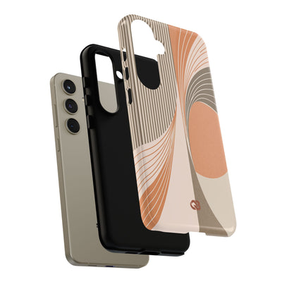 Orange Tough Phone Case for Samsung - Desert Arc Horizon
