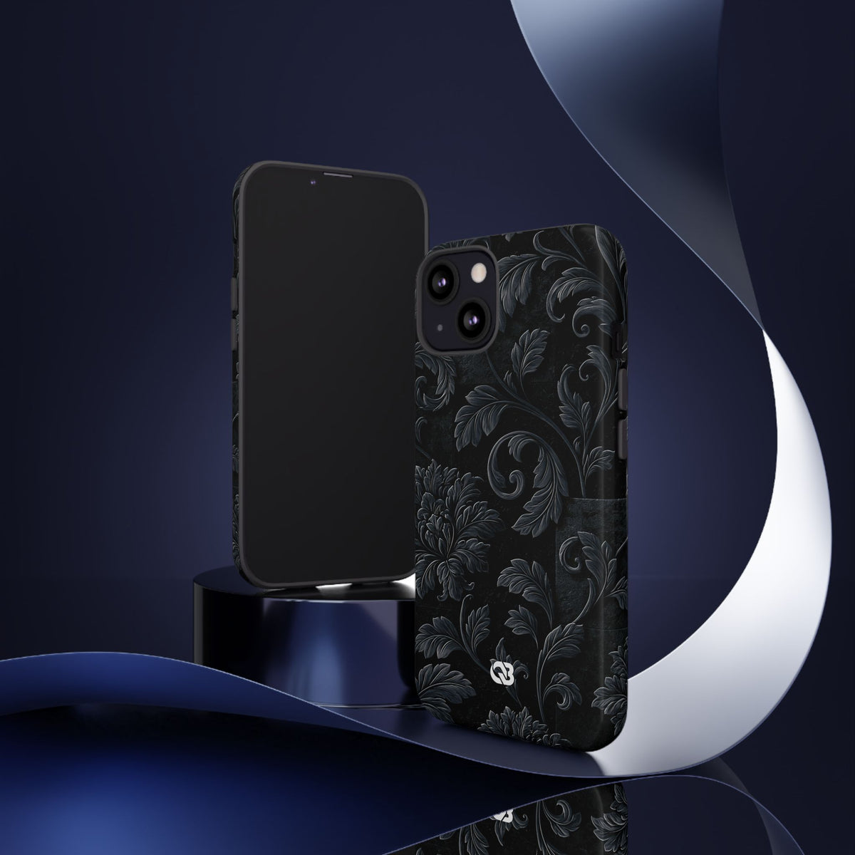 Obsidian Damask · Tough Phone Case for iPhone · Black