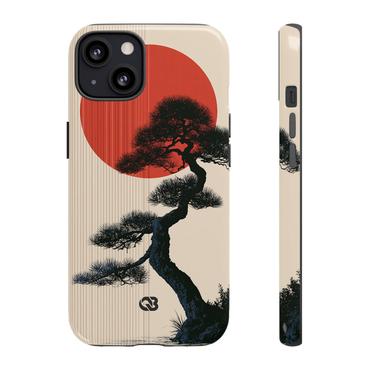 Crimson Sun Bonsai · Tough Phone Case for iPhone · Beige