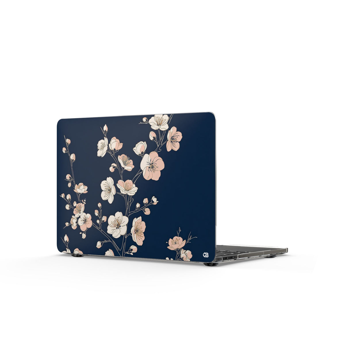 Midnight Plum Blossom · Clear Hard Case for MacBook · Blue